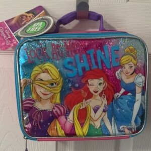 Disney Princess Sparkle Lunch Box - Pink, Blue, Red